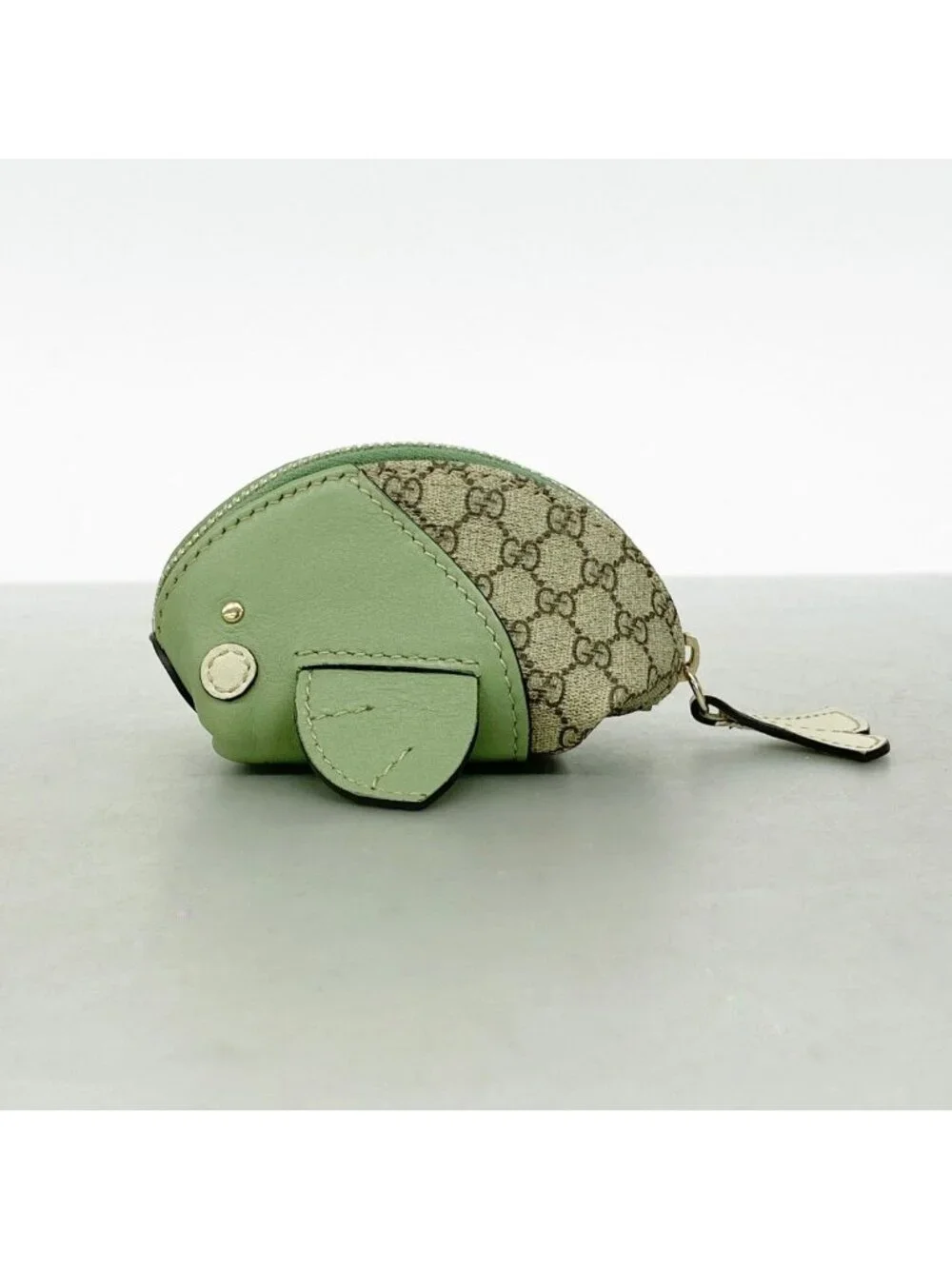 Gucci Coin Case GG Supreme Whale Brown Green Gold - Picture 10 of 10